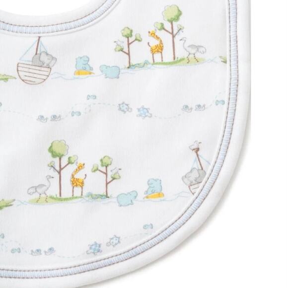 NEW KISSY KISSY Noah's Ark Boys Girls Unisex 100% Pima Cotton Bib One Size O/S - Picture 2 of 9
